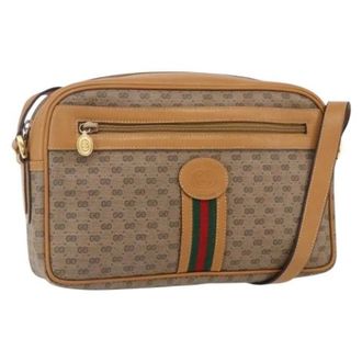 Gucci Pre-owned Cross Body Bags, female, Beige, Size: ONE SIZE Pre-owned Vintage Plastic Cross Body Bag
