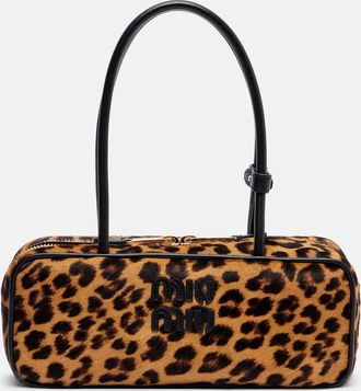 Miu Miu Borsa a spalla in cavallino con stampa