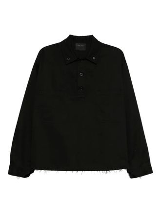 Team Wang twill cotton polo - Black