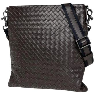 Bottega Veneta Pre-owned Cross Body Bags, female, Brown, Size: ONE SIZE Pre-owned Intrecciato Shoulder Bag