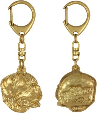 OEM Dogo De Burdeos, Mast&iacute;n Franc&eacute;s I - Llavero Dorado Con Perro, Decoraci&oacute;n De Bolso, Accesorio De Lujo De Art-dog