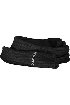 Calvin Klein Womens Rib Knit Scarf K60k606508 - Black