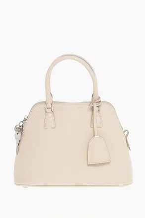 Maison Margiela MM11 Hammered Leather Bag 5AC with Canvas Detail Maison Margiela