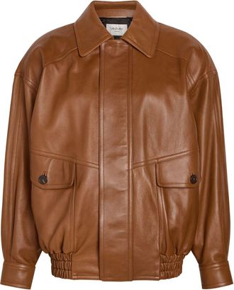 Saint Laurent Leather Jacket - Brown - 38 (UK10 / S)
