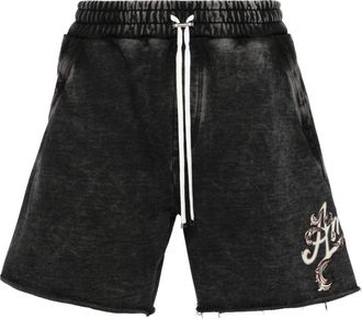 Amiri Filigree cotton track shorts - men - Cotton/Lyocell - M - Black