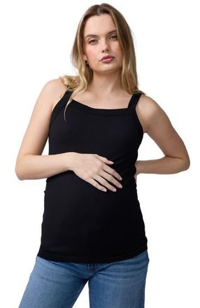 Ingrid & Isabel Rib Seamless Fashion Tank in Black at Nordstrom, Size X-Large