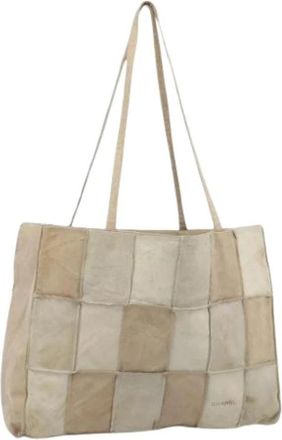 Chanel Pre-owned Vintage Tote Bag - Dames - Vintage Shopper - Beige - ONE Size - Su&egrave;de - Vintage