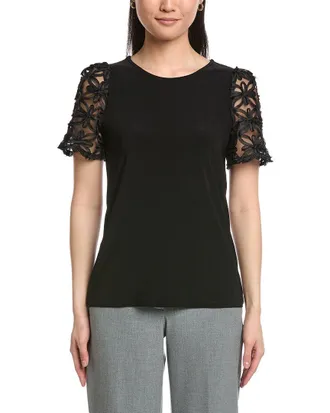 Anne Klein Mixed Media Top