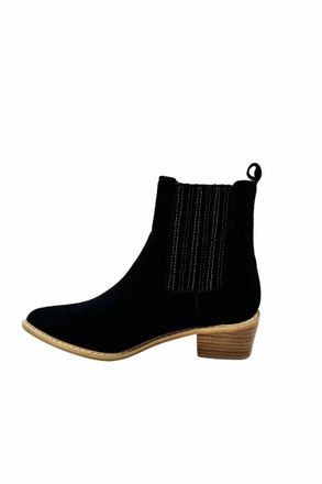 Naughty Monkey Womens Leonor Suede Boot In Black