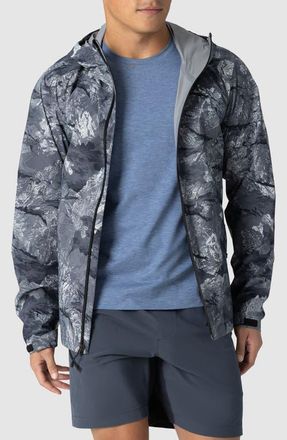 Outdoor Research Stratoburst Packable Rain Jacket in Black Baker Print at Nordstrom, Size Xx-Large R