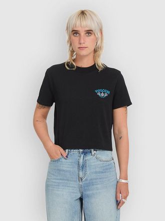 Volcom Dial Crop Camiseta negro
