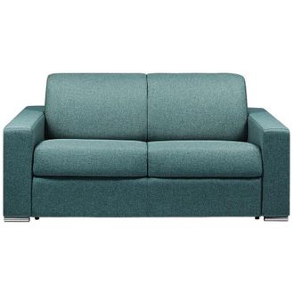 Vente-Unique Vente-unique - Divano letto 2 posti a ribalta in Tessuto Blu - Larghezza Materasso 120 cm - Spessore 14 cm - calito