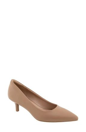 BCBGeneration Daven Pointed Toe Kitten Heel Pump - Wide Width Available in Mocha Mousse at Nordstrom, Size 7.5
