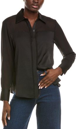 Kenneth Cole Sheer Button Top