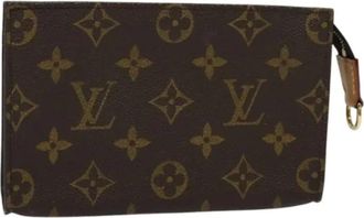 Louis Vuitton Pre-owned Canvas pouches - Dames - Vintage Clutch - Bruin - ONE Size - Leer - Vintage