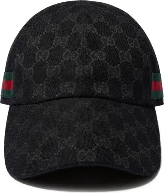 Gucci Black Signature Logo Baseball Hat