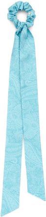 Etro abstract-print scrunchie - women - Silk/Zamak - One Size - Blue