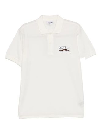 Lacoste Poloshirt met logoprint - Wit