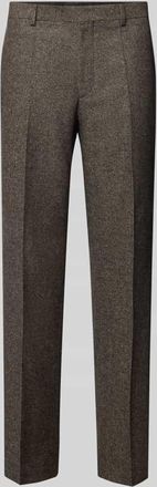 HUGO BOSS Regular Fit Anzughose aus Woll-Mix mit Seide Modell LEON in Mittelbraun, Größe 25