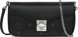 MCM Tracy Crossbody in Visetos Leather Mix in Black at Nordstrom