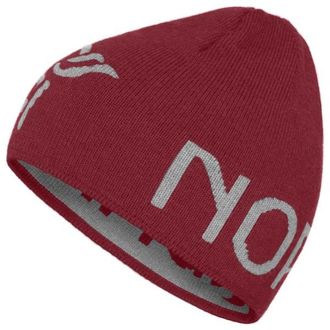 Norr&oslash;na 29 Merinoull Logo Beanie M&uuml;tze - Unisex | rot