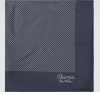 Charvet Fazzoletto da taschino in seta con stampa