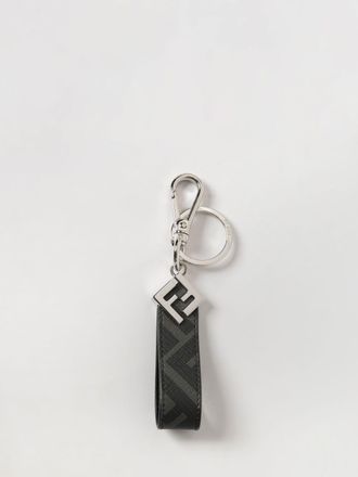 Fendi Portachiavi FF Squared in cotone spalmato