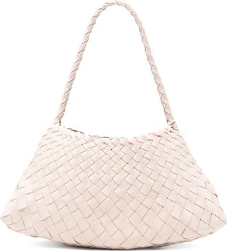 Dragon Diffusion Rosanna Mini Bag In Dark Brown Woven Leather