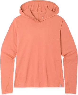 Stio | Womens Divide Hooded Pullover, Size Extra Small in Ember Heather | Cotton