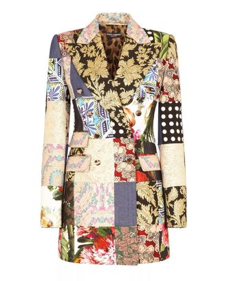 Dolce & Gabbana Floral Patwork Blazer/Jacket Size S