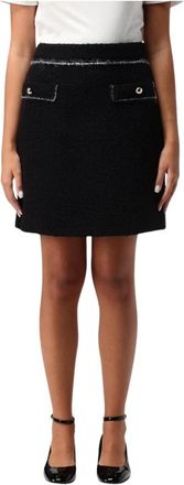 Fay Tweed Mini Rok - Dames - Korte rokken - Zwart - L - Tweed - Rokken