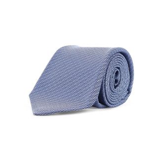 Kiton Ties, male, Blue, Size: ONE SIZE Silk Micro-Pattern Tie with Logo Tag