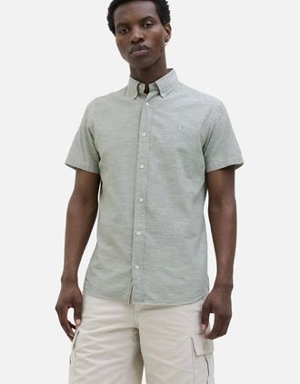 Jack & Jones Mens Jack & Jones Mens Blusummer Shield Short Sleeve Shirt - Green - Size: 38/Regular