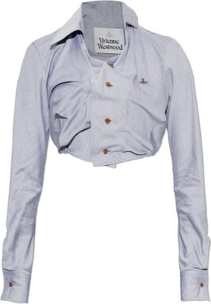 Vivienne Westwood Dames, Blouses & Shirts, Grijs, Maat: M Katoen