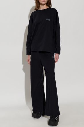 American Vintage Wide-leg Sweatpants, Womens, Black