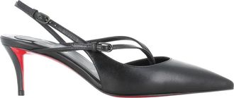 Christian Louboutin Twistissimo 60 Slingback Pumps - Dames - Pumps - Zwart - 37 1/2 EU - Leer - Schoenen