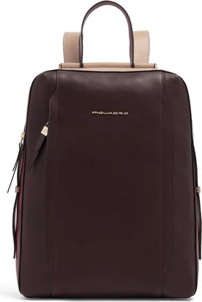 Piquadro Circle Laptoprugzak 14 - Dames - Rugzakken - Bruin - ONE Size - Leer - Tassen
