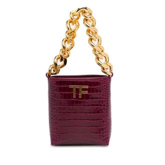 Tom Ford Pre-owned Bucket Bags, female, Purple, Size: ONE SIZE Pre-owned Bucket Bag