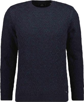 Ragman Rundhalspullover RAGMAN, Herren, Gr. 56, blau (marineblau), 80% Wolle 20% Polyamid, ohne Ausschnitt, Pullover Rundhalspullover