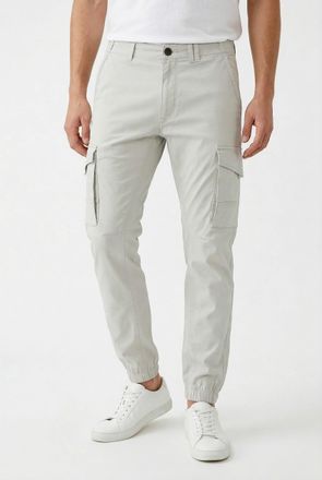Jack & Jones Cargohose JACK & JONES JPSTPAUL JJFLAKE CARGO NOOS, Herren, Gr. 29, L&auml;nge 34, glacier gray, Web, Obermaterial: 98% Baumwolle, 2% Elasthan, unifarben, 