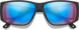 Smith Monroe Peak 62mm Sunglasses in Matte Black /Rose Blue Mirror at Nordstrom