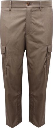 Etro Pantalone Cargo Wool/Cotton Broeken - Heren - Straight fit broeken - Beige - XL - Katoen - Broeken