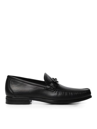 Ferragamo Leather Gancini Moccasin