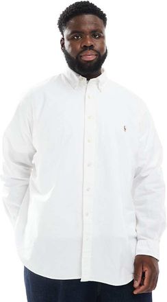 Polo Ralph Lauren Big & Tall - Camicia Oxford bianca con logo-Bianco