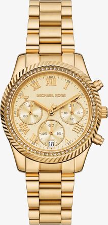 Michael Kors Mini Lexington Pav&eacute; Gold-Tone Watch