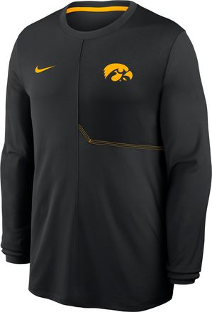 Nike Iowa Sideline Coach Nike Mens Dri-FIT College Long-Sleeve Top in Black | 03B1057YIA-GQK