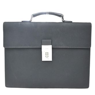 Gucci Briefcase Canvas Black Canvas Briefcase Bag (Pre-Owned)