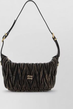 Miu Miu leather shoulder bag adjustable strap hardware