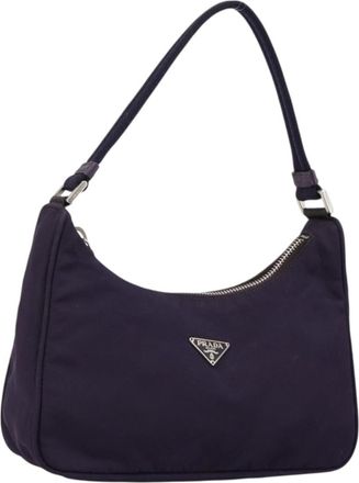 Prada Hobo Tessuto Purple Nylon Bag (Pre-Owned)