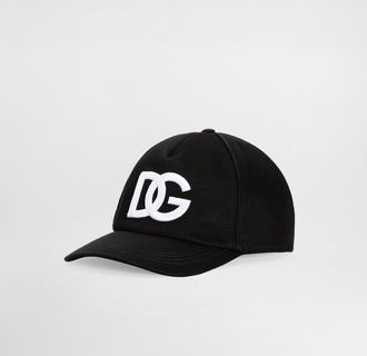Dolce & Gabbana Cotton Baseball Cap With Dg Embroidery - Man Hats And Gloves Black 58